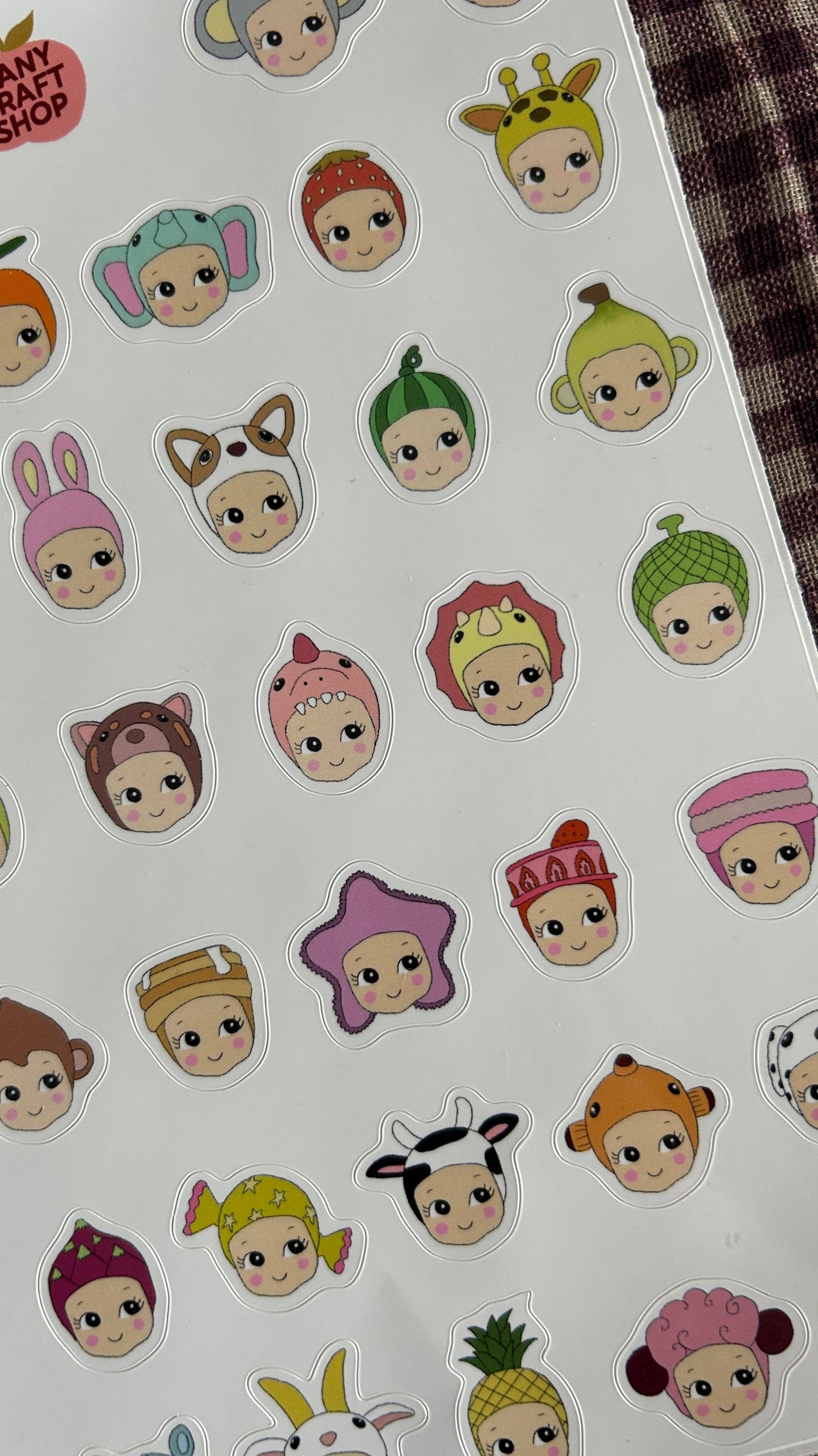 NanyCraftShop A5 Mini Babies Sticker Sheet
