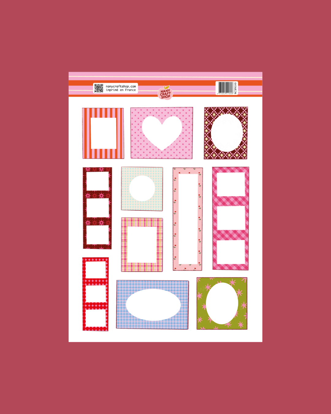 Coming Soon: Nany Craft Shop - Photo Frames A5 Sticker Sheet