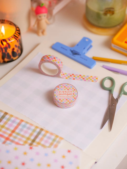Coming Soon: Lydia Southgate - Sorbet Checkerboard Washi Tape