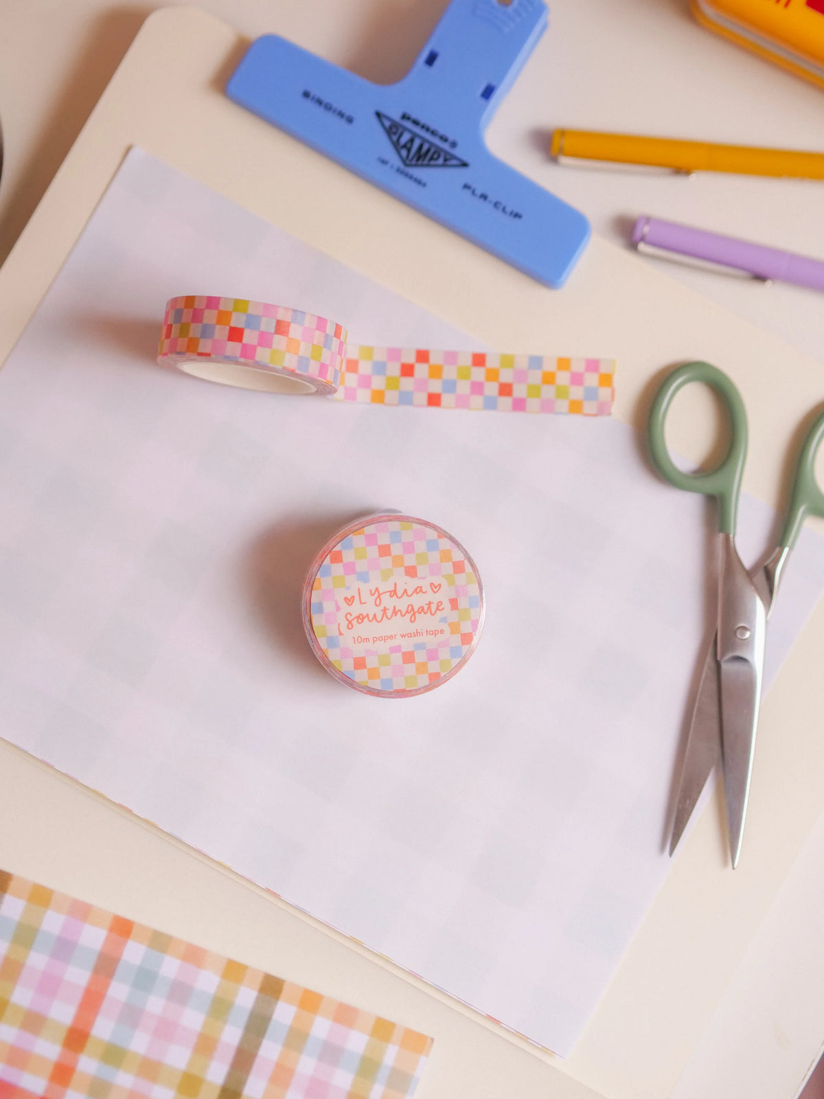 Coming Soon: Lydia Southgate - Sorbet Checkerboard Washi Tape